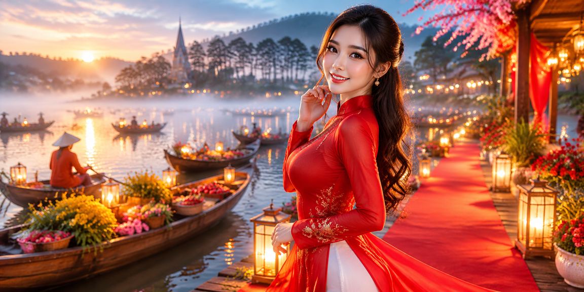 Phòng chơi casino tại Đà Lạt trong trang phục áo dài truyền thống